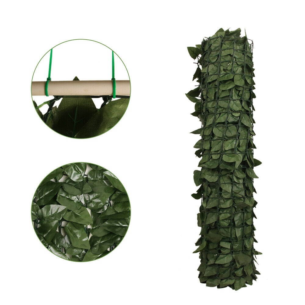 59"x197" Faux Ivy Leaf Artificial Hedge Fencing Privacy Fence Screen Decorve