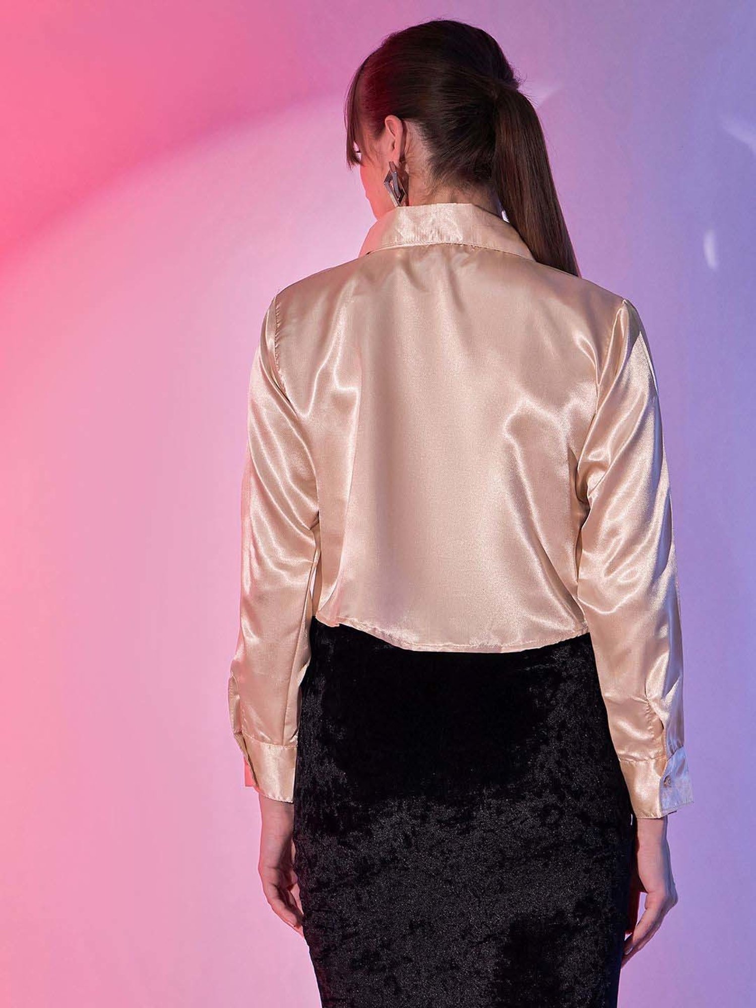 BUYNEWTREND Maroon & Beige Boxy Fit Shirt (Pack Of 2)