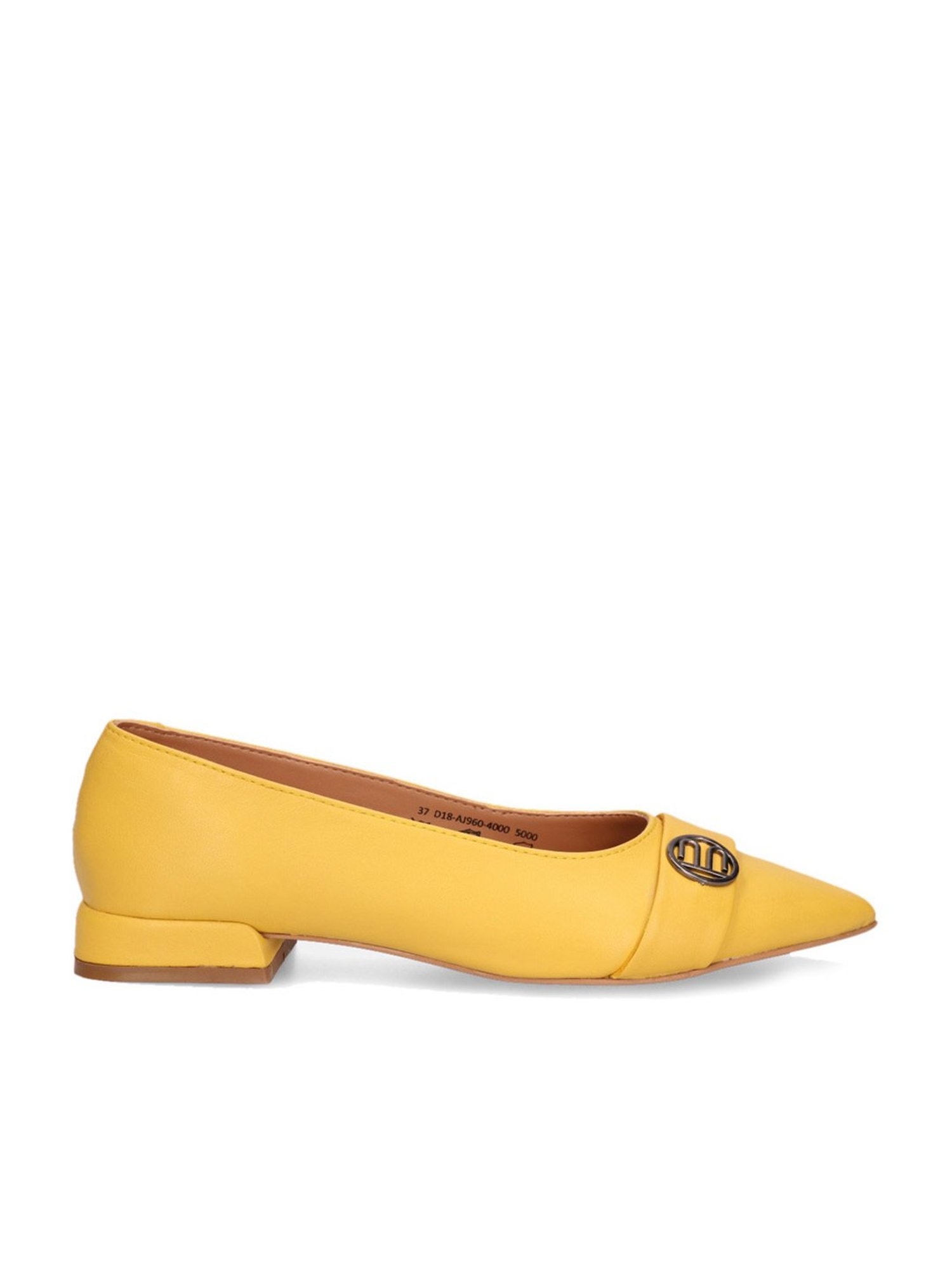 BAGATT Women's Genevi Yellow Flat Ballets