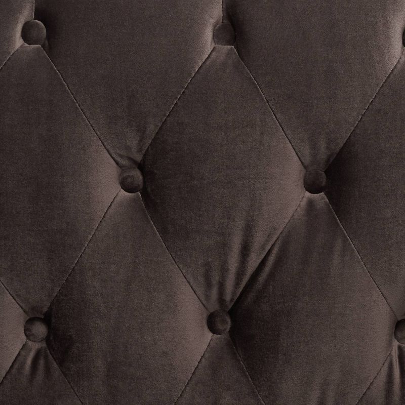 55 Downing Street Tiffany Chocolate Brown Tufted Armchair