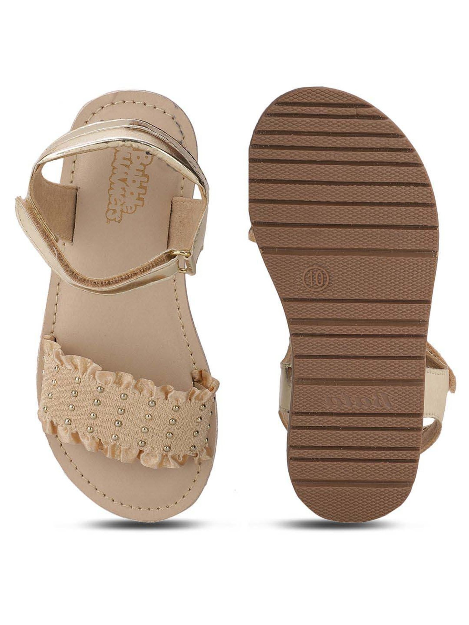 Bubblegummers by Bata Kids Beige Ankle Strap Sandals