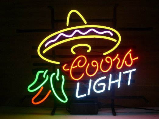 Fashion Neon Sign Coors Light Cayenne Cushaw Handcrafted Real Glass Lamp Neon Light Neon Sign Beerbar Sign Neon Beer Sign 19x15