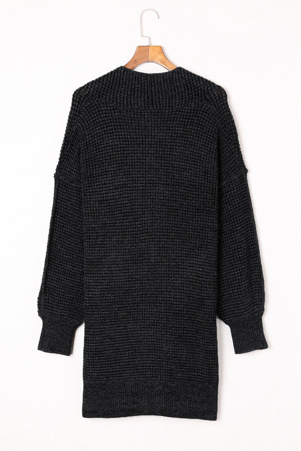 Karen Kane Long Sleeve Asymmetrical Hem Round Neck Sweater