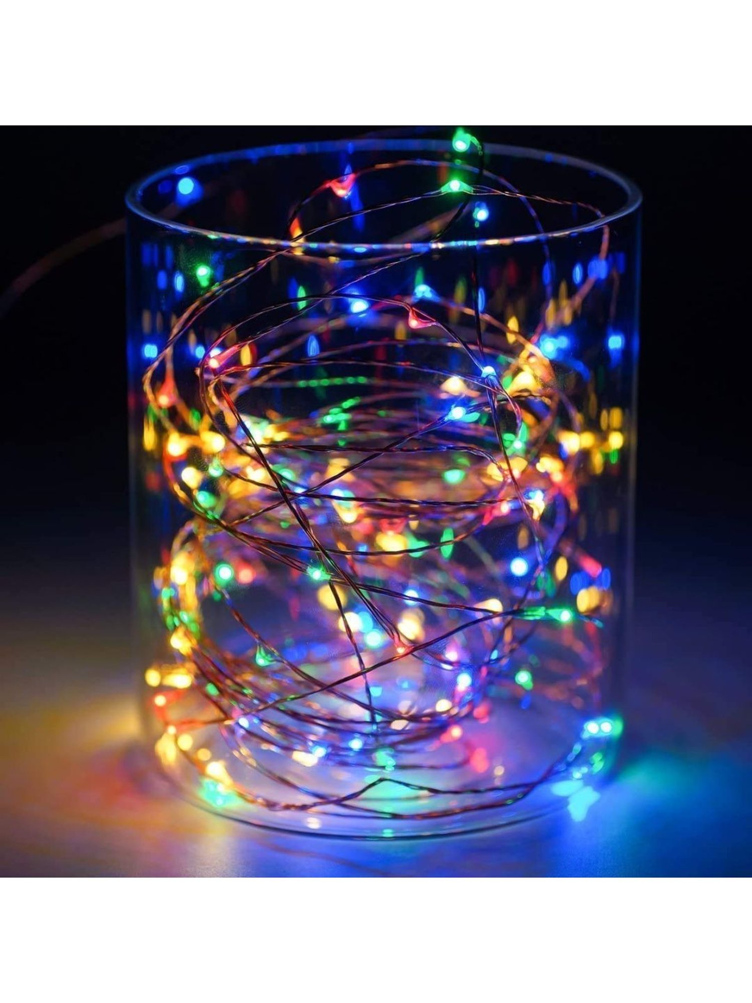 XERGY Battery Powered Copper Wire LED String Lights (Multicolor)