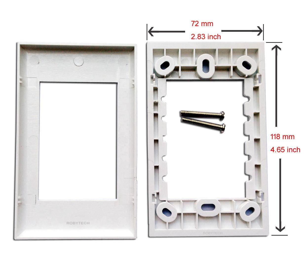 Wall Plate with 2 LC + SC Modules,Fiber Optic Keystone Connectors Jack / Plug  Wall Mount Faceplate Cover