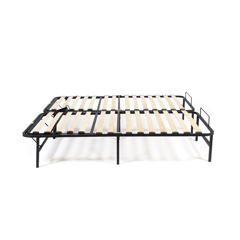 Full Wooden Slat Adjustable Head Only Bed Base Black - PragmaBed
