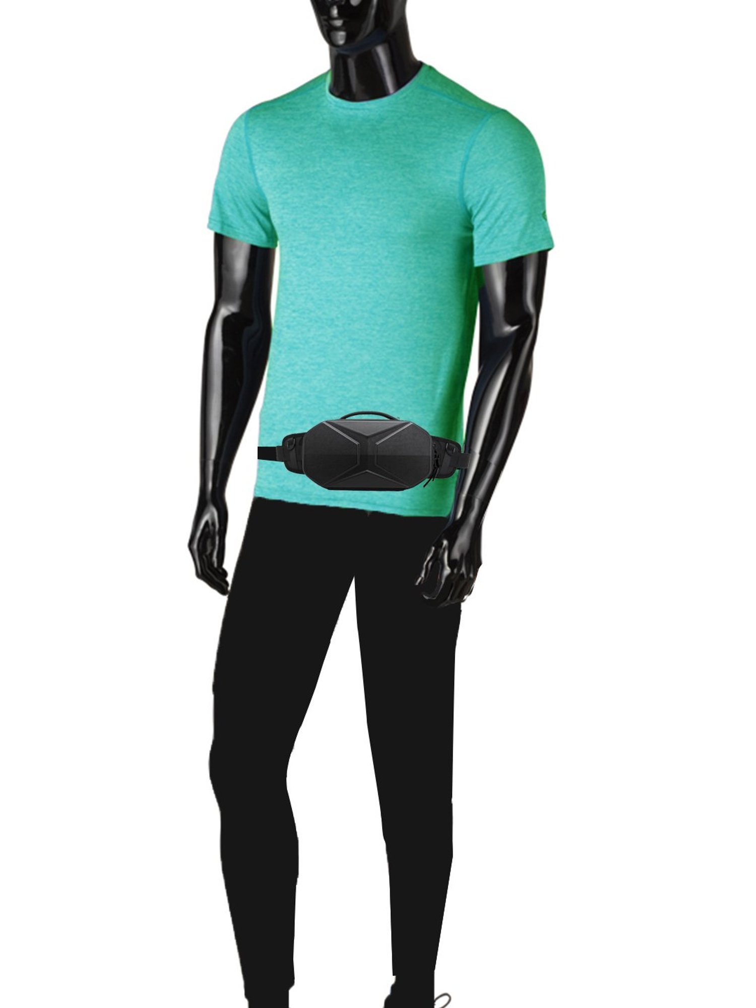 Ozuko Urban Odyssey Black Soft One Size Waist Bag