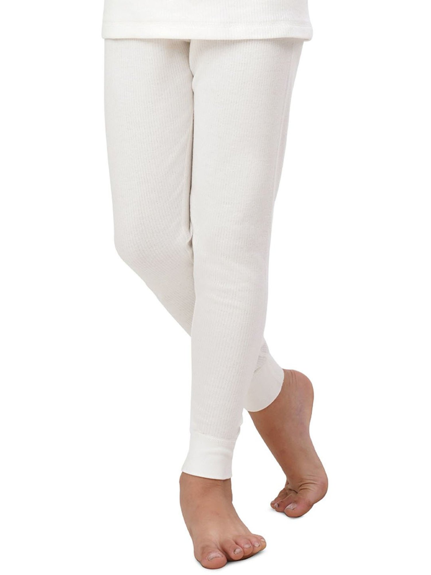 U.S. Polo Assn. Kids Off White Solid Thermal Pants