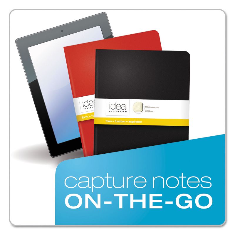 TOPS Idea Collective Journal Soft Cover Side 10 x 7 1/2 Black 48 Sheets 2/PK 56879