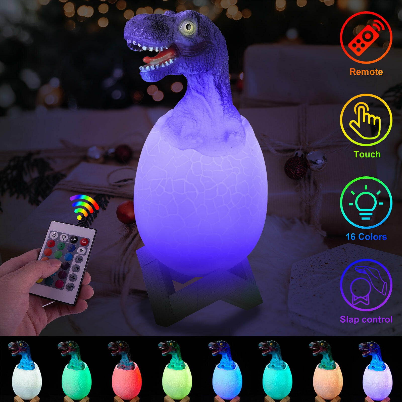 3D LED USB Beside Table Night Light Lamp Remote Touch Control Bedroom Child Gift