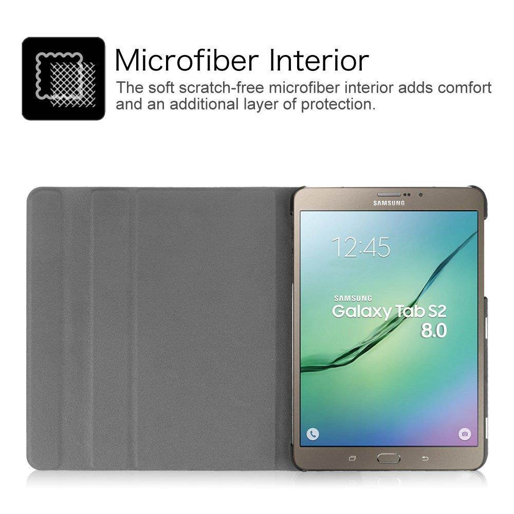 Fintie Case for Samsung Galaxy Tab S2 8.0 - Slim Light Weight Stand Supports 3 Viewing Angles with Auto Sleep/Wake Feature for Tab S2 8.0 Inch Tablet, Black