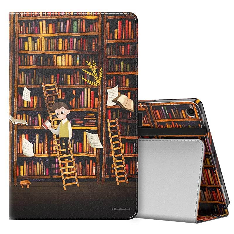 Case Fits AllNew  Fire HD 10 Tablet 7th Generation and 9th Generation 2017 and 2019 Release Slim Folding Stand Cover with Auto WakeSleep for Fire HD 101 Bookshelf
