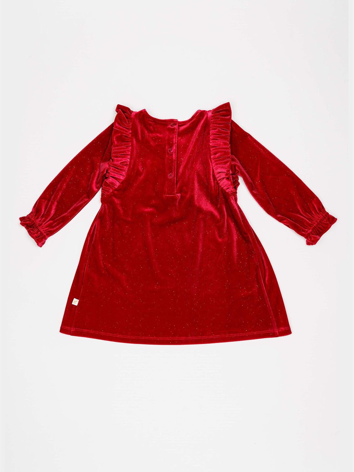 H by Hamleys Infants Girls Red Solid Full Sleeves Dress