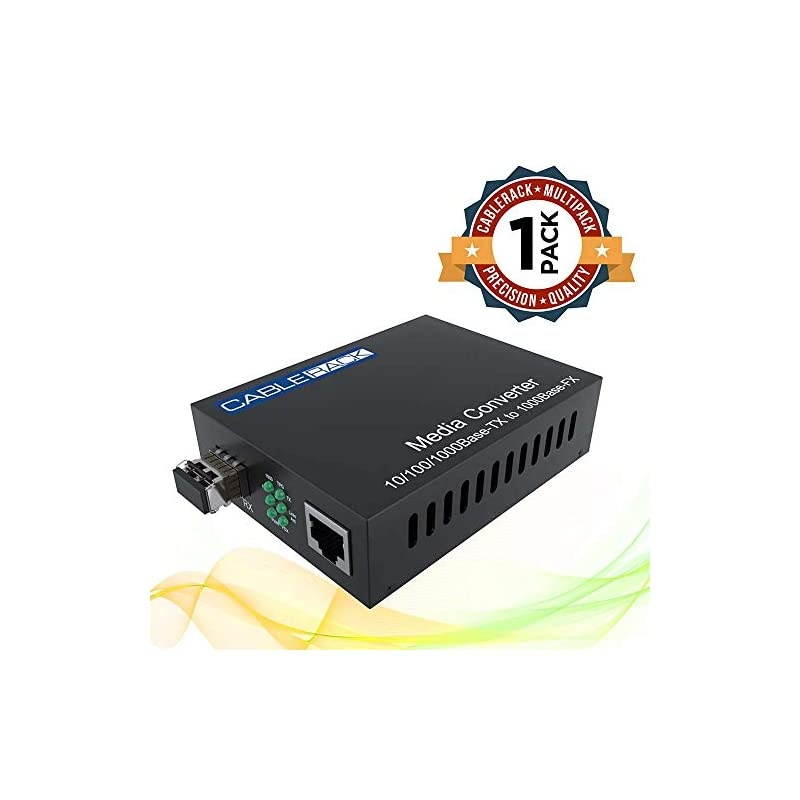 Gigabit Media Converter LC MultiMode Fiber Media Converter up to 550m 101001000BaseTx to 1000BaseSX SX Transceiver Included by
