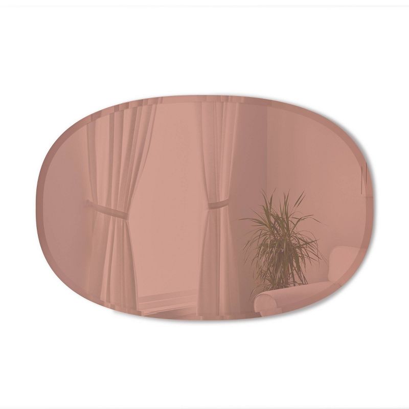 24"x 36" Hub Bevy Beveled Oval Wall Mirror Copper - Umbra