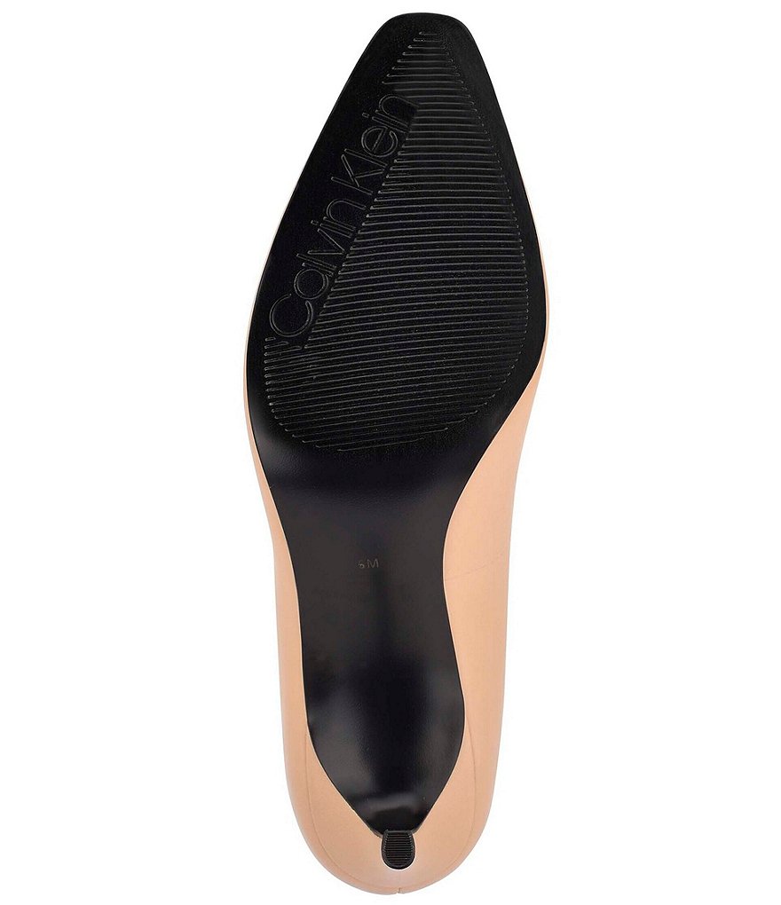Calvin Klein Callia Leather Square Toe Pumps