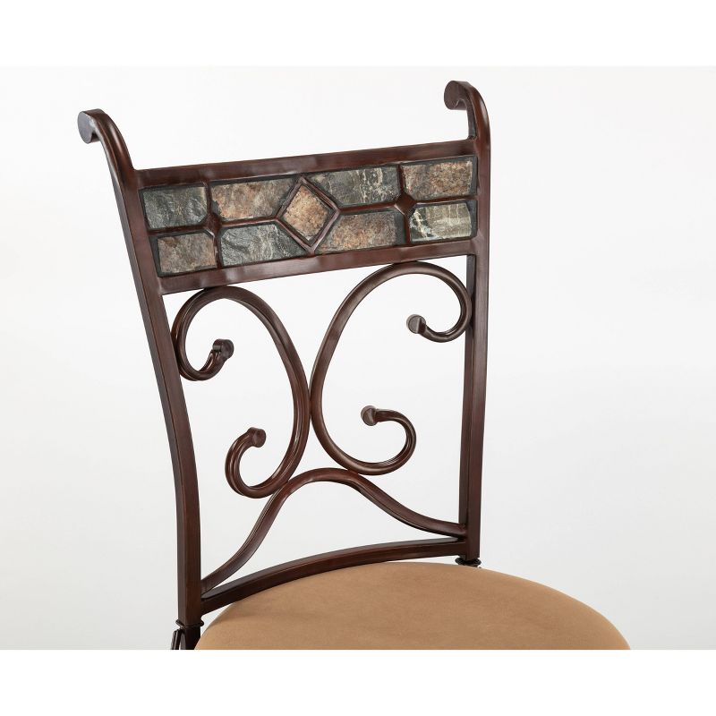 Boraam Industries Beau Swivel 24" Counter Height Barstool - Black/Gold