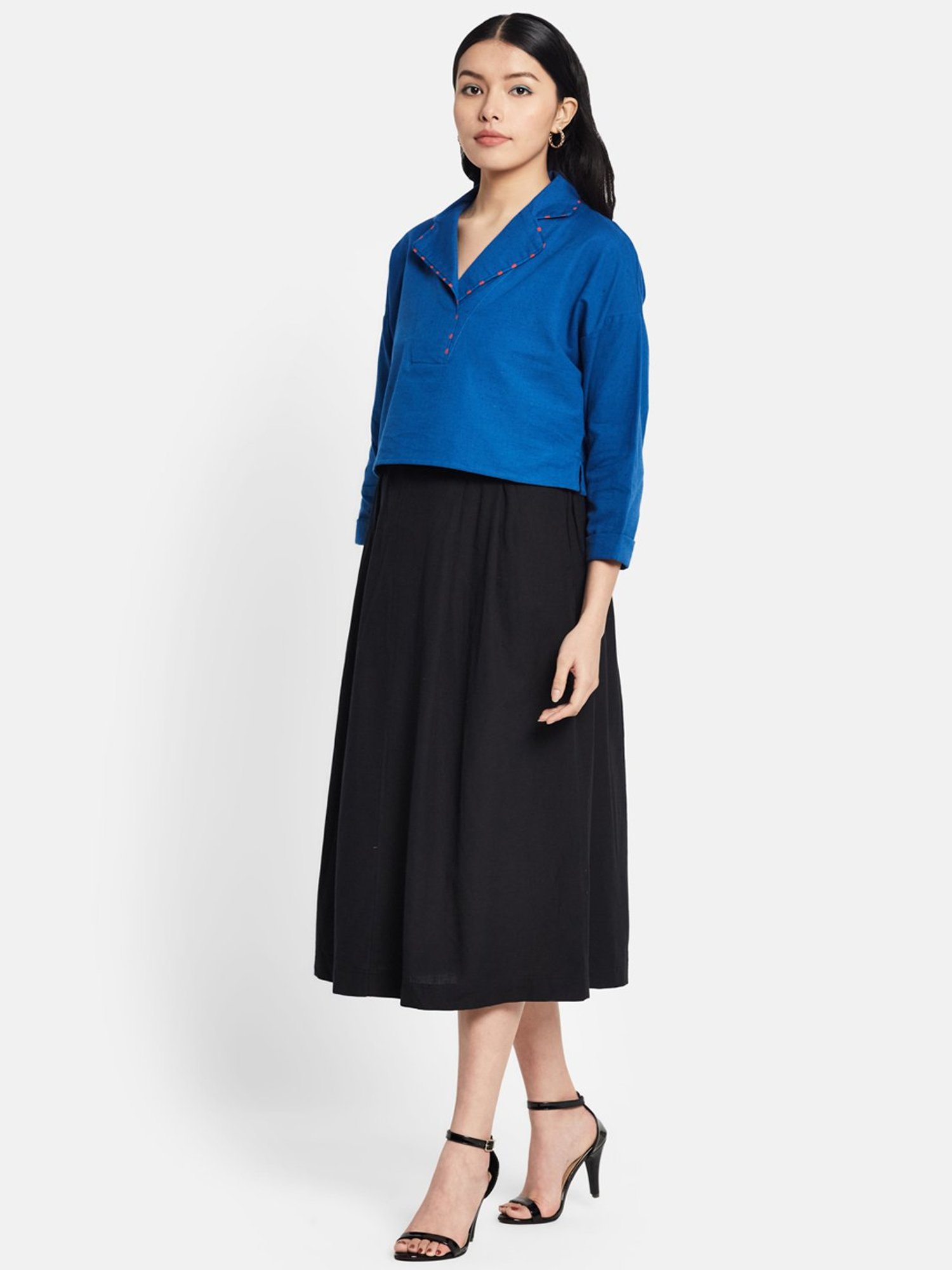 Fabindia Blue Cotton Top