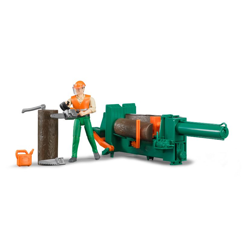 Bruder bworld Logging Set with Man, Chainsaw, Axe, Accessories