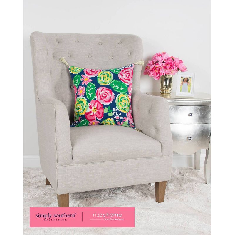 Simply Southern Floral Throw Pillow Pink - Rizzy Home