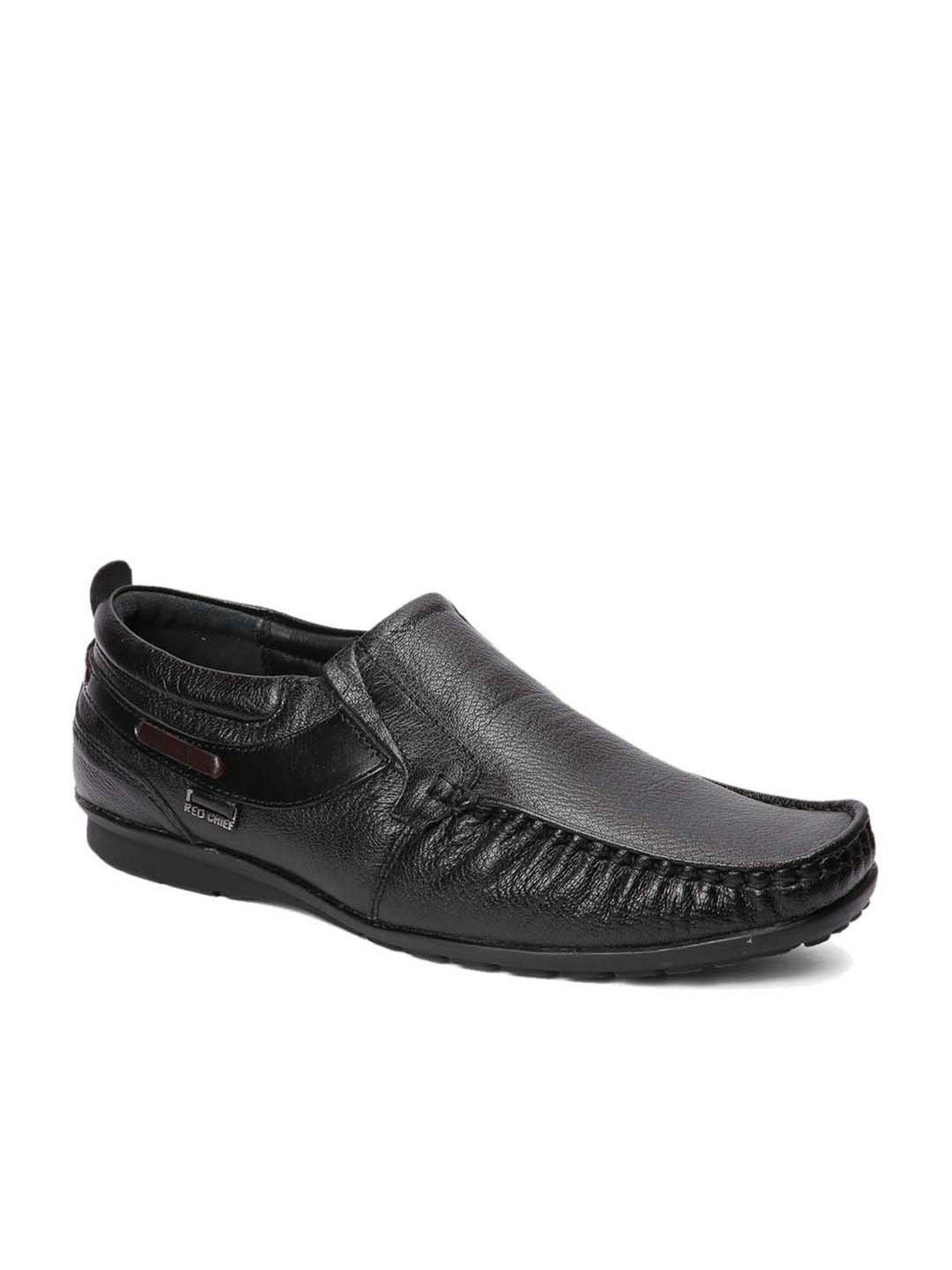 Red Chief Men's Black Formal Slip-Ons