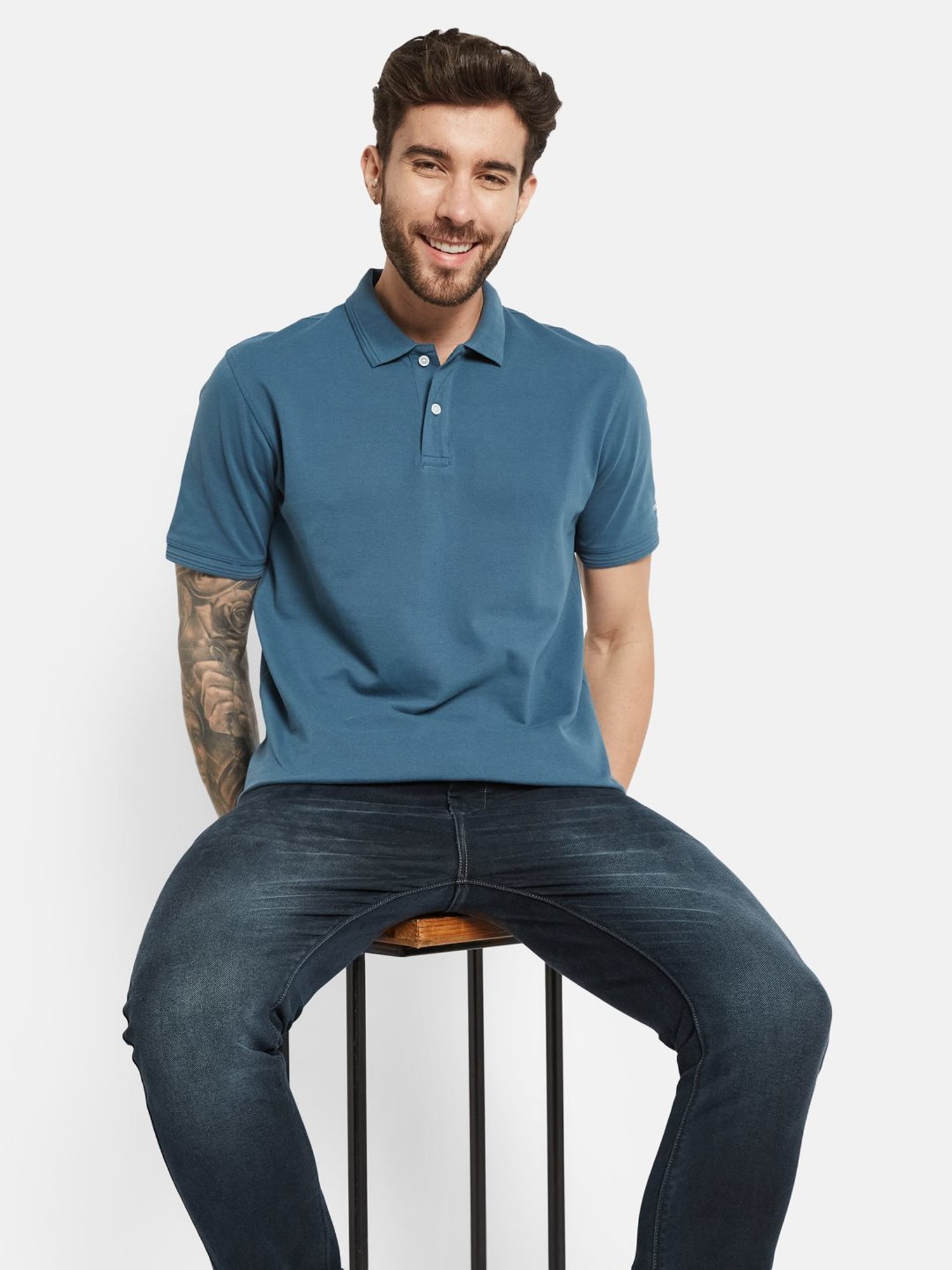 Octave Nile Cotton Regular Fit Polo T-Shirt