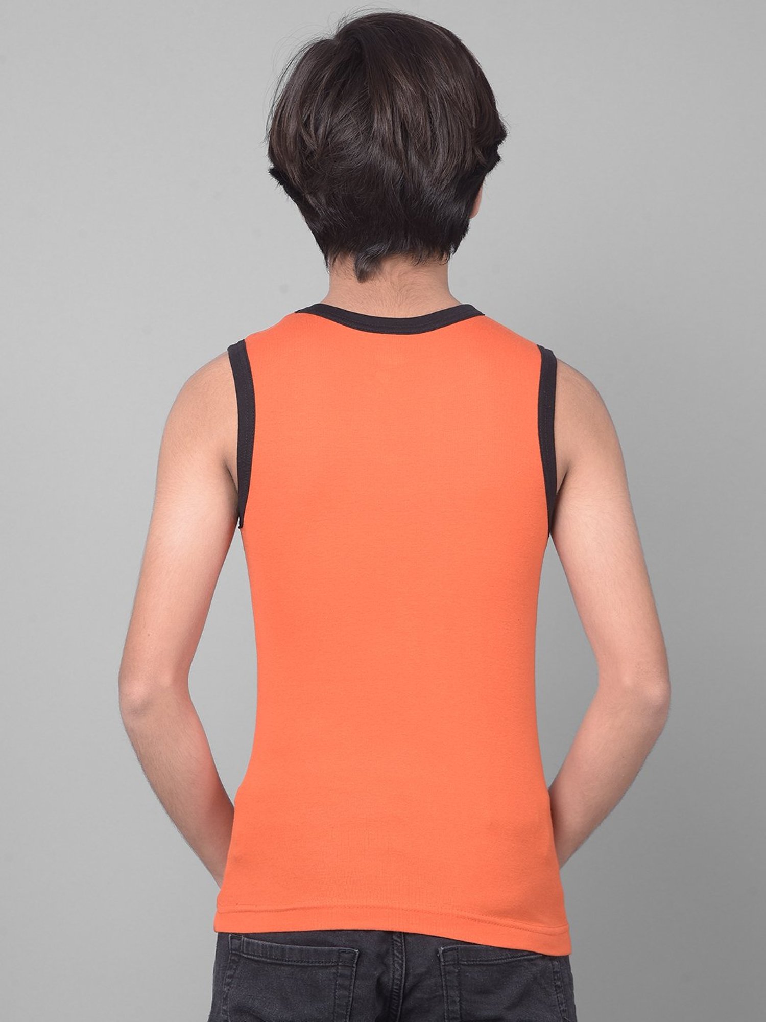 Dollar Bigboss Boys Multicolor Solid Vest (Pack Of 3)