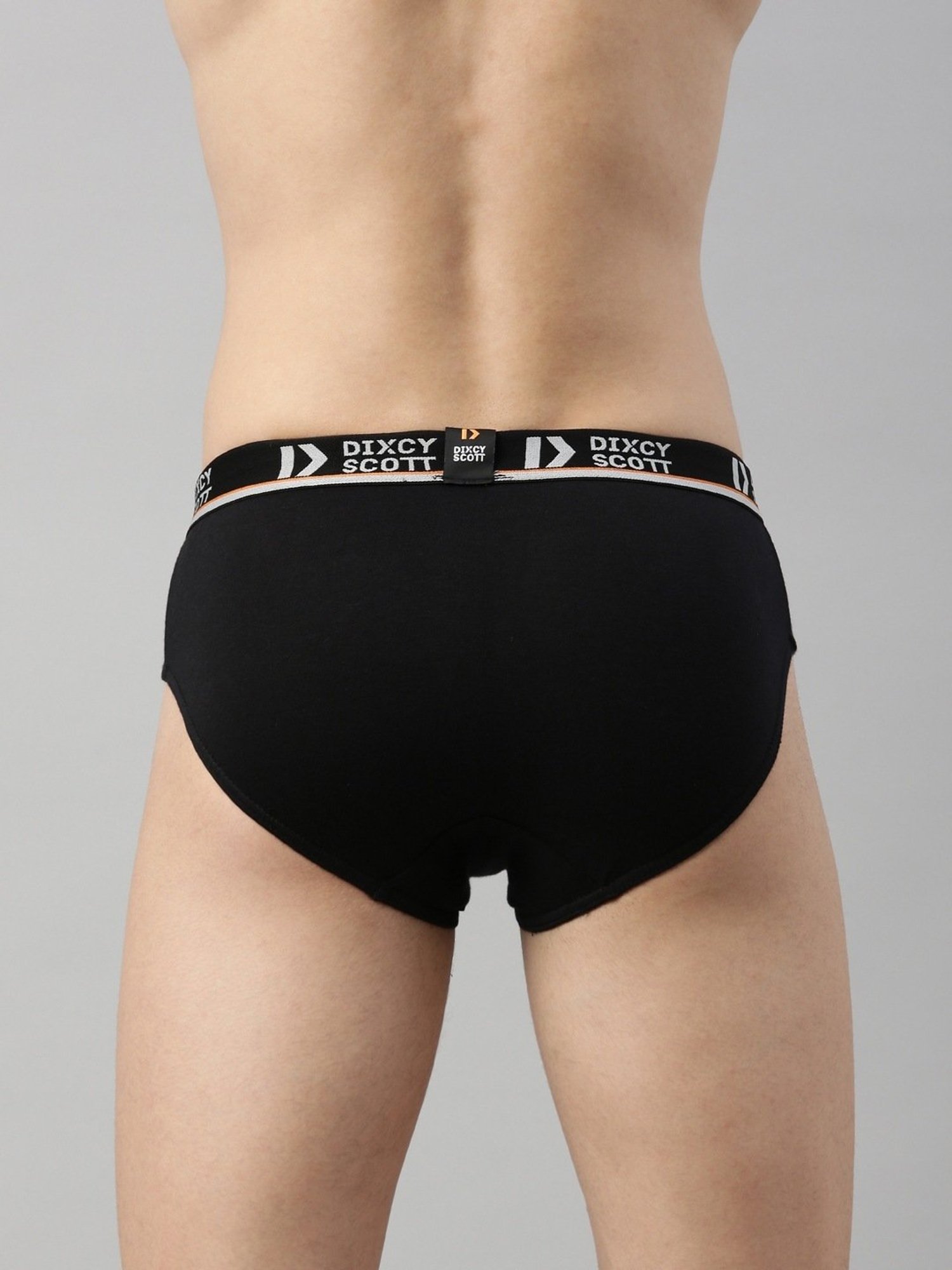 Dixcy Scott Originals Black Cotton Regular Fit Briefs - Pack Of 3 (Print May Vary)