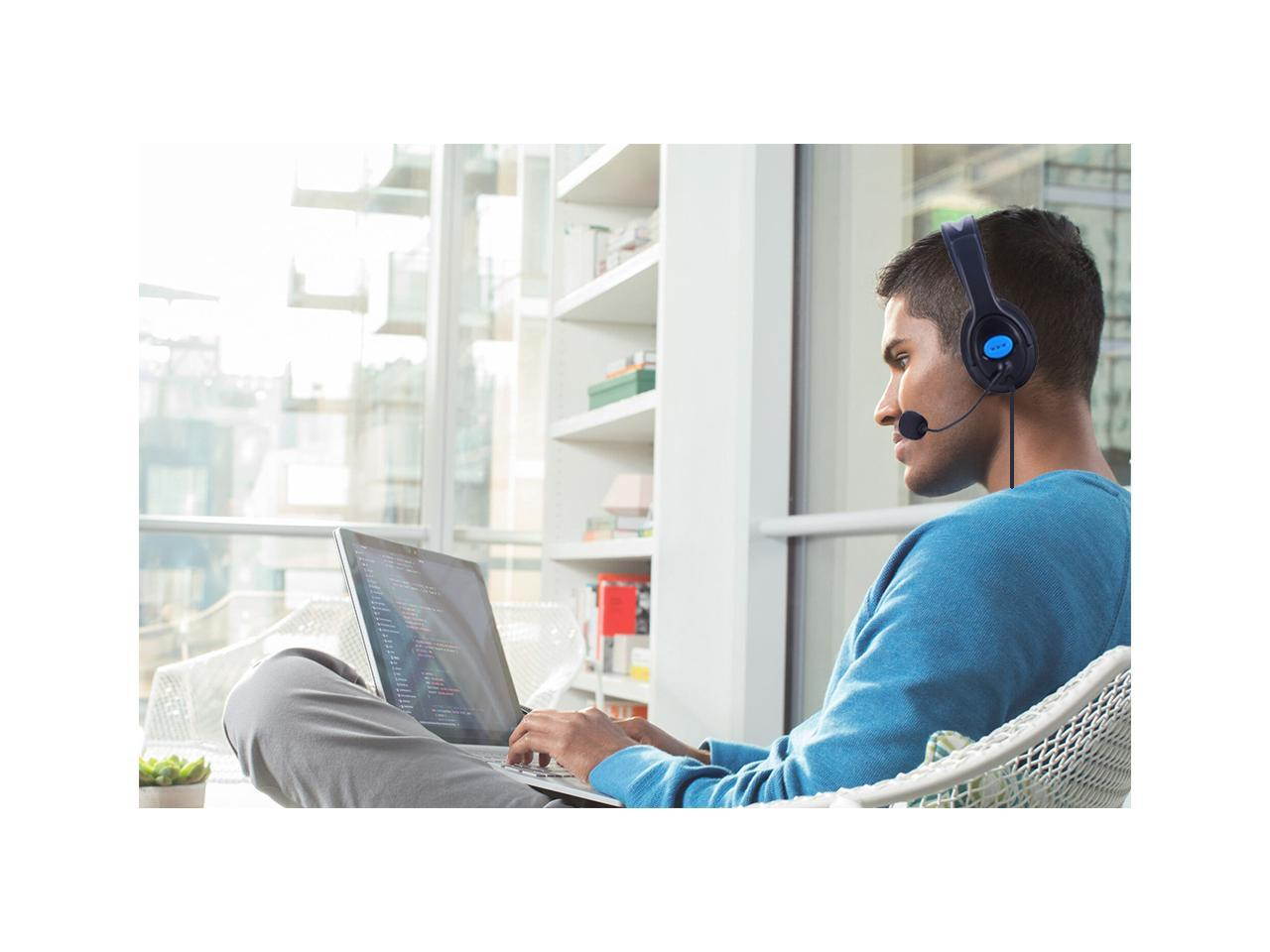 Ackmioxy PS4 Unilateral Headset 3.5mm Wired Traffic Chat Online Gaming One Ear Headphone with Microphone for Playstation 4, PS4 Pro, PS4 Slim, Nintendo Switch, Laptop, Xbox One S X(Extra Adapter Neede