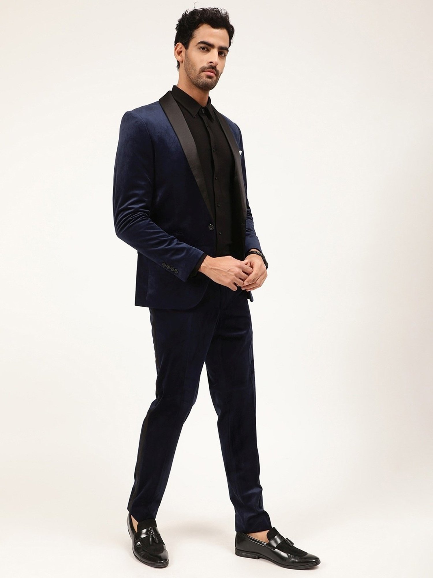 Lindbergh Dark Blue Slim Fit Two Piece Suit