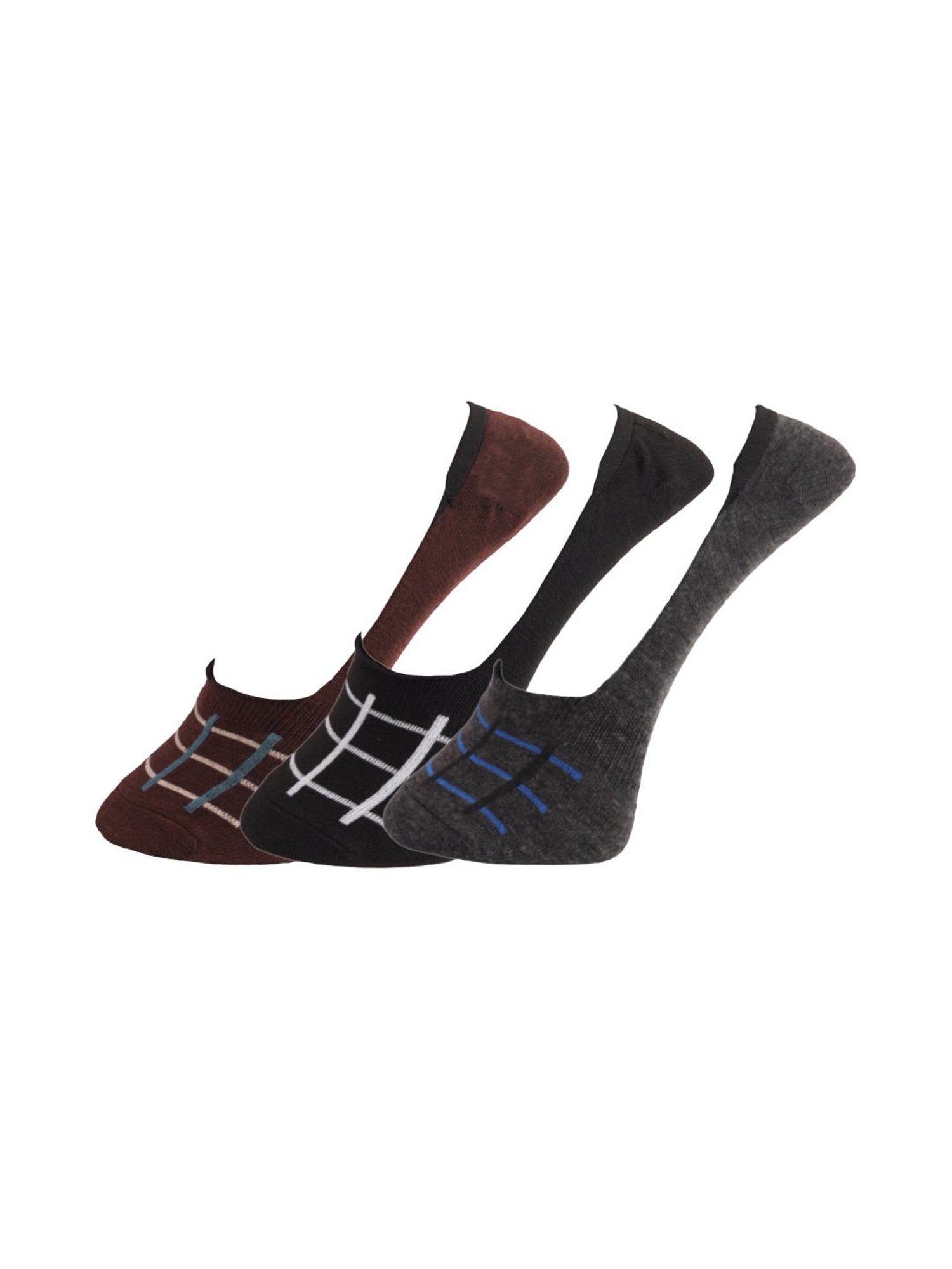 Dollar Multicolor No Show Socks (Pack of 3)