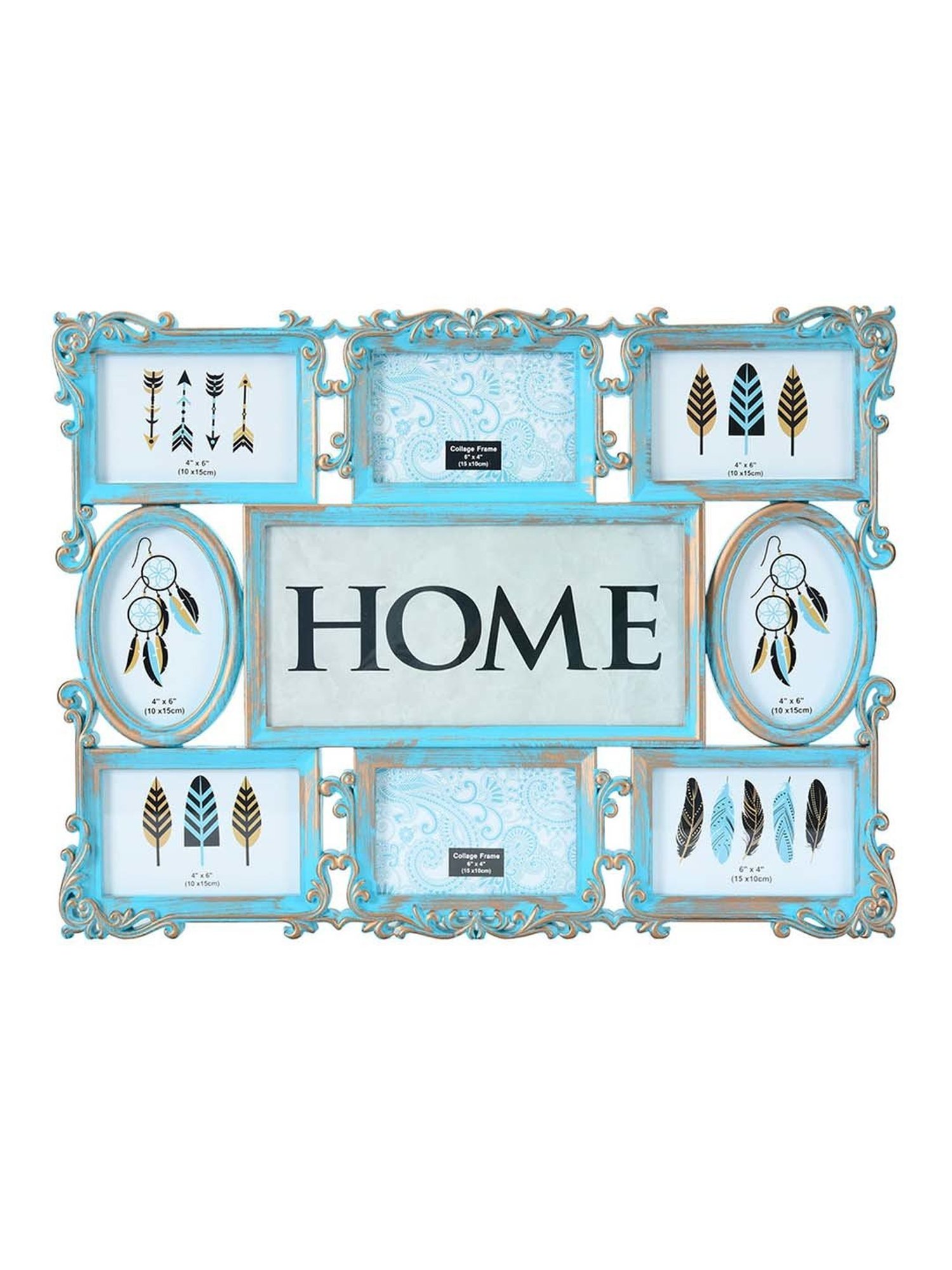 Art Street Gold Engineered Wood Swing Fashion Resin Vintage Photo Frame