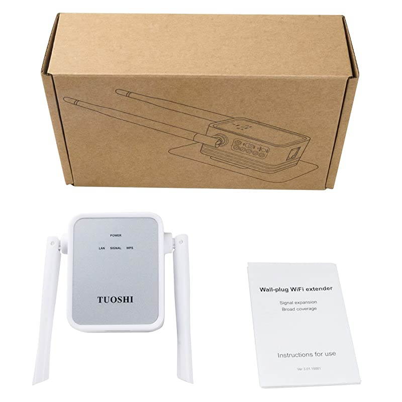 TS720W WiFi Range Extender 300Mbps Wireless Signal Booster WiFi RepeaterAccess PointRouter with High Gain Dual External Antennas