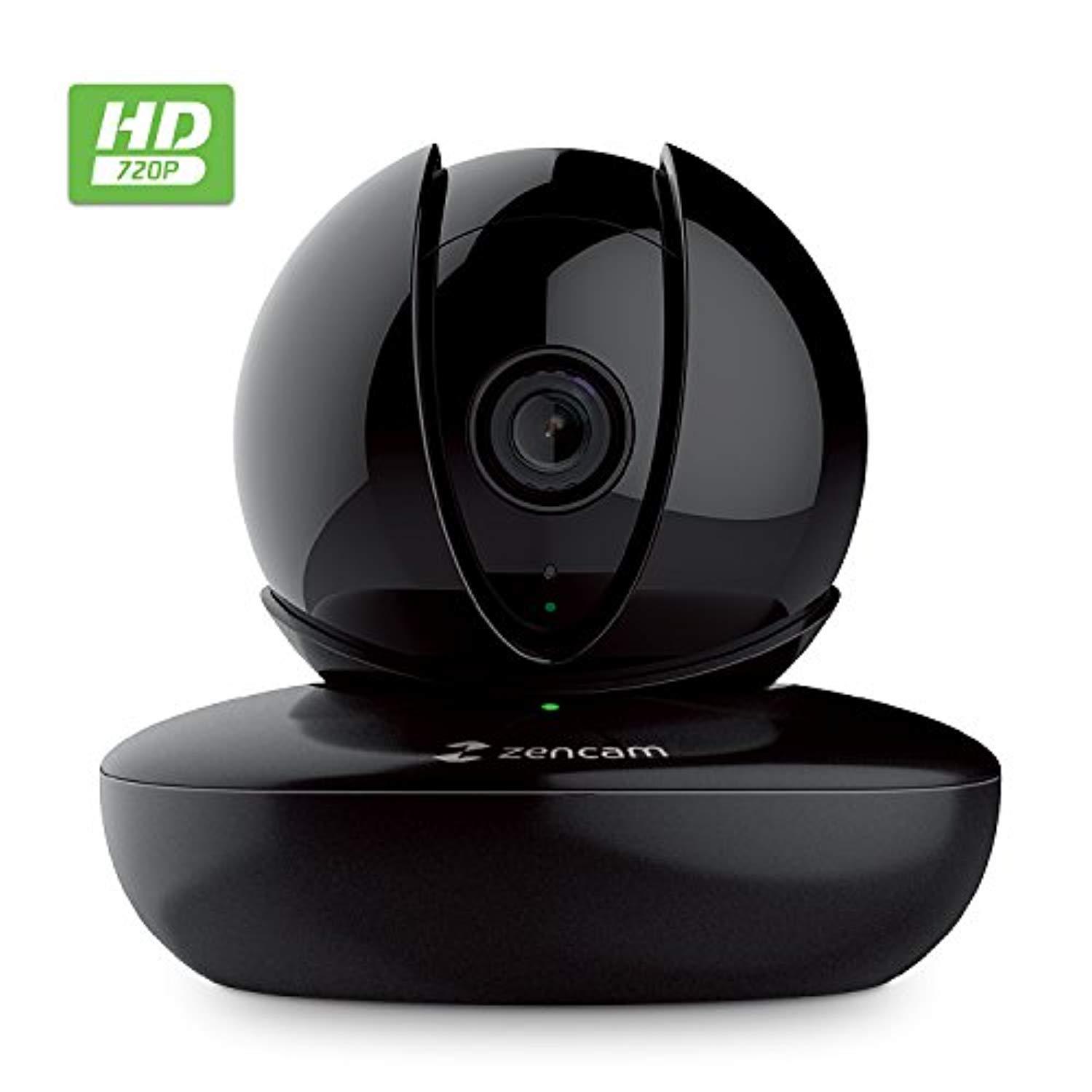 zencam wifi camera, 720p hd indoor pan tilt digital zoom wireless ip security system with night vision, two way talk, motion al