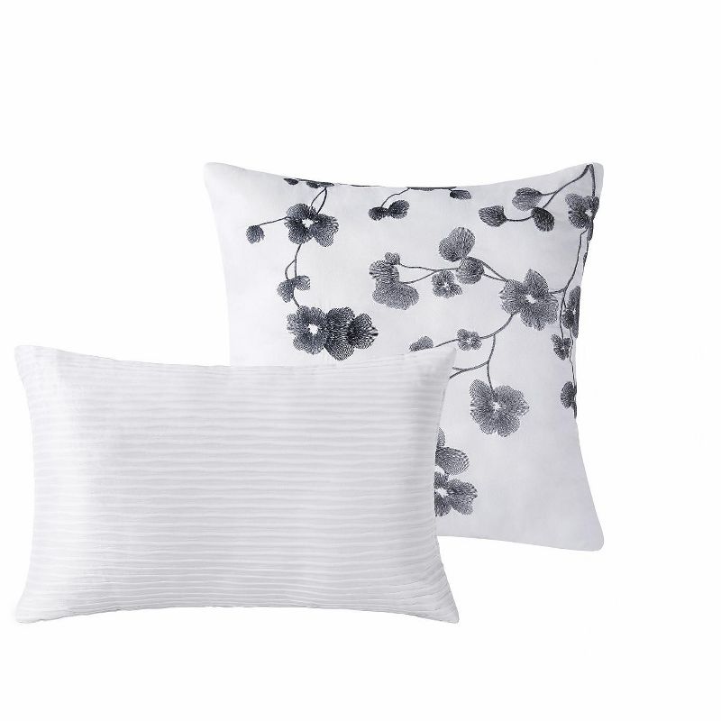 VCNY Home Hailey Blue and White Floral Comforter Set - Blue/White 5 Piece King Comforter Set