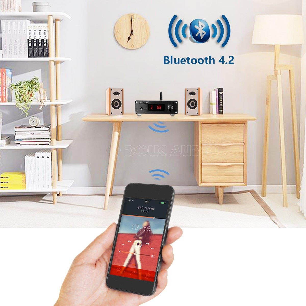 Nobsound PGA2310 Bluetooth 4.2 Audio Receiver Hi-Fi Preamplifier Remote Control