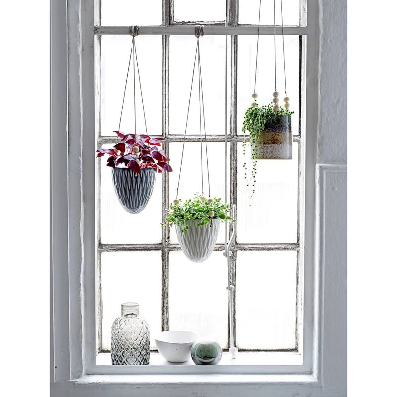 35.5" x 5.5" Stoneware Hanging Flower Pot - 3R Studios