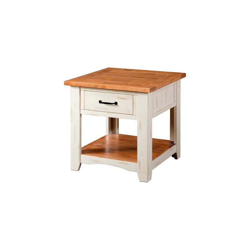 Boa Narrow Chairside Table - Chocolate Cherry - Leick Home