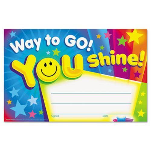 Trend Enterprises T81047 Awards And Certificates, Way To Go!, 5 1/2 X 8 1/2, Assorted