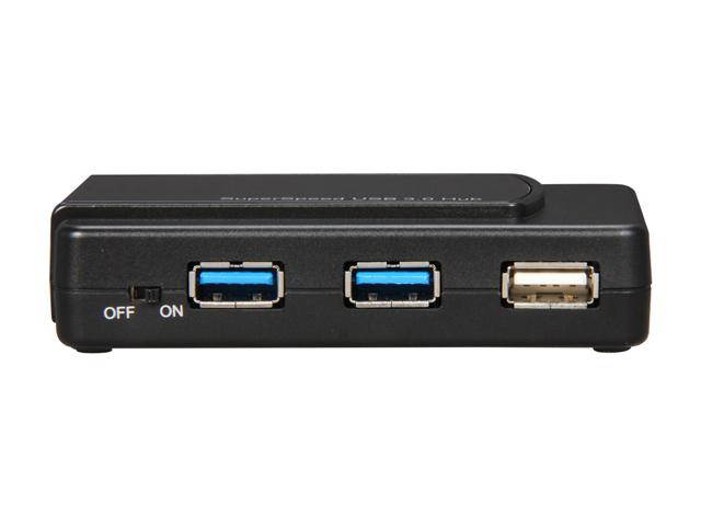 SYBA SY-HUB20078 InfoZone Combo USB 3.0 + USB 2.0 7-port Hub with USB 3.0 Cable and AC Adapter