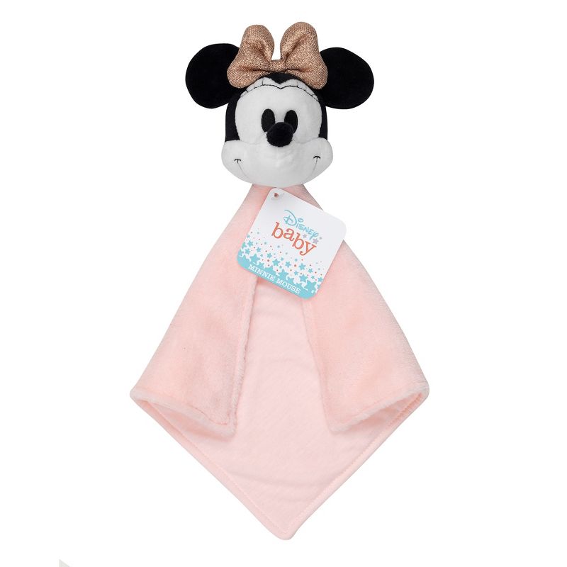 Lambs & Ivy Disney Baby MINNIE MOUSE Lovey Pink/White Plush Security Blanket