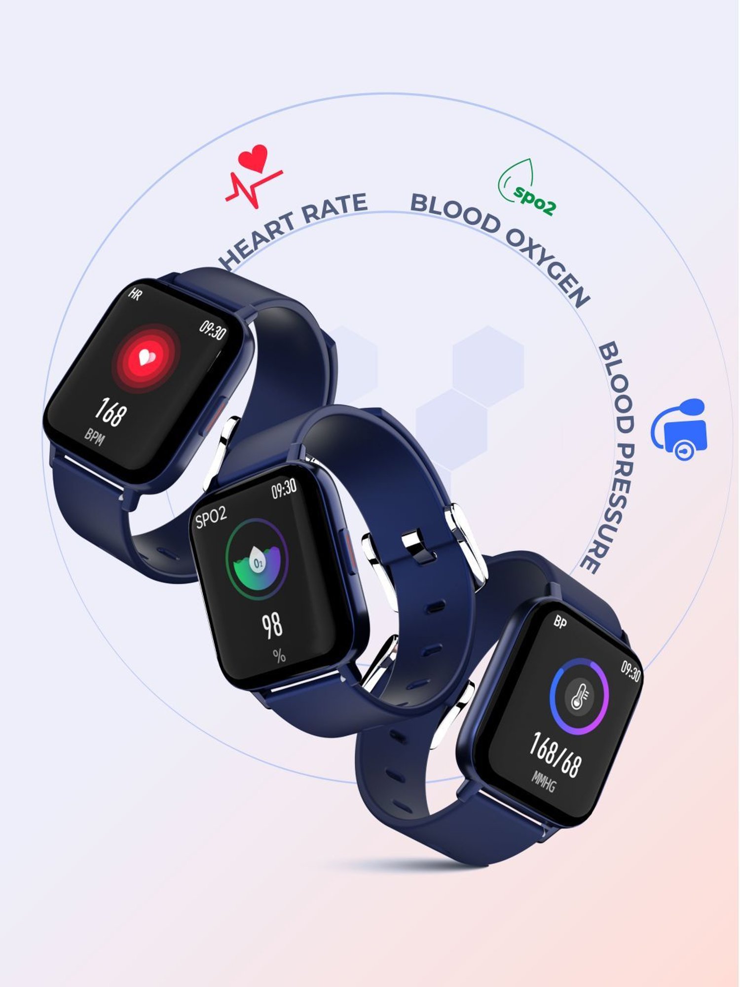 Hammer Pulse 3.0 1.69" Smart Watch with Call Function (Blue)