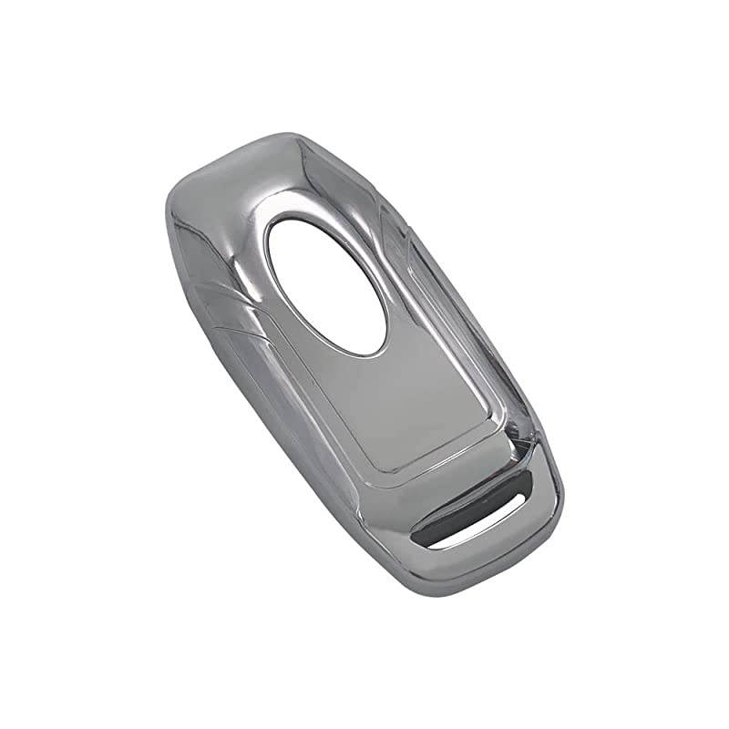 AutotechRemote Key TPU Shell Case Key Fob Cover fit Keyless Entry Car for Ford F150 F450 Mustang Fusion Lincoln MKZ MKC 1 PCS Silver
