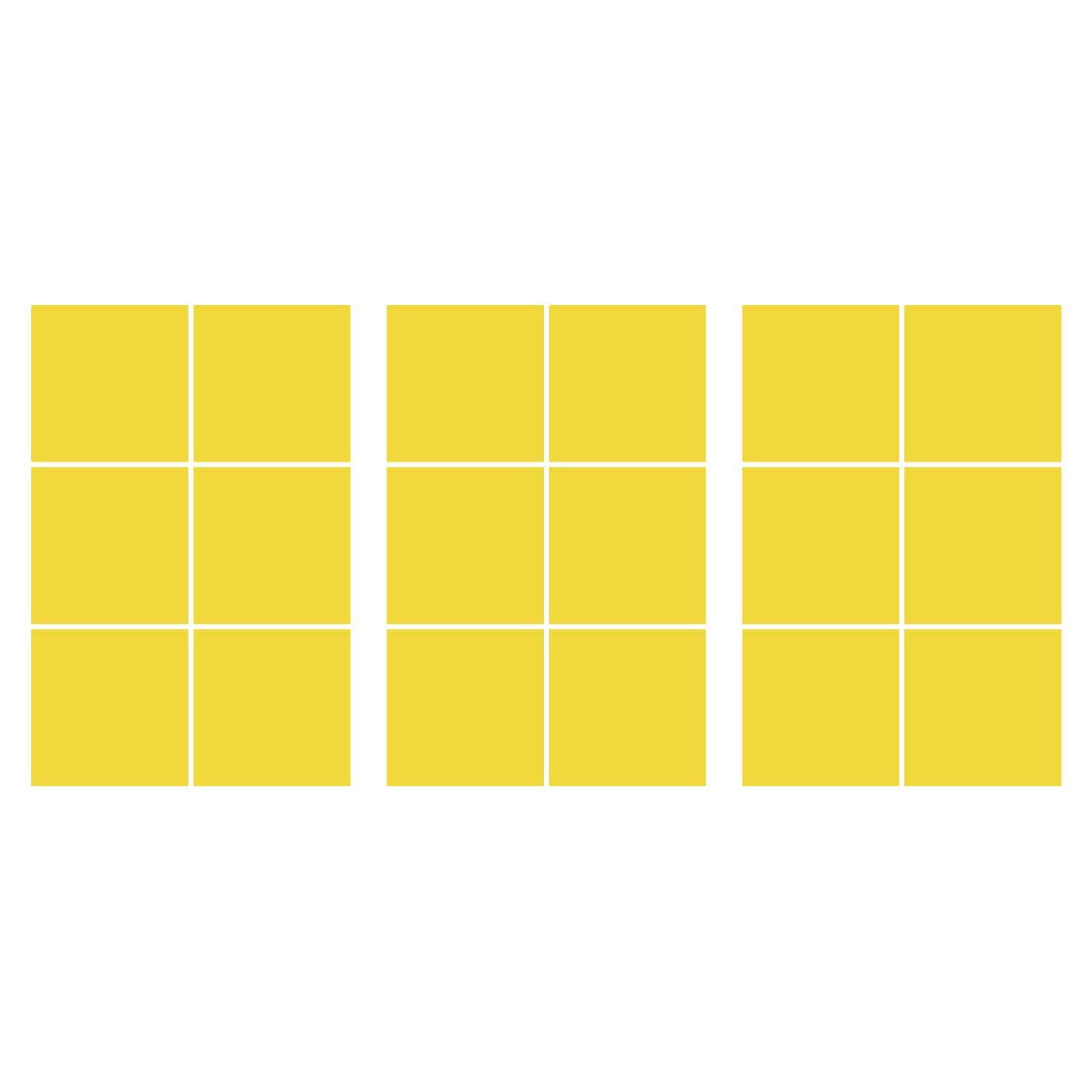 LiteMark 5.5 Inch Golden Yellow Square Decals - Pack of 8