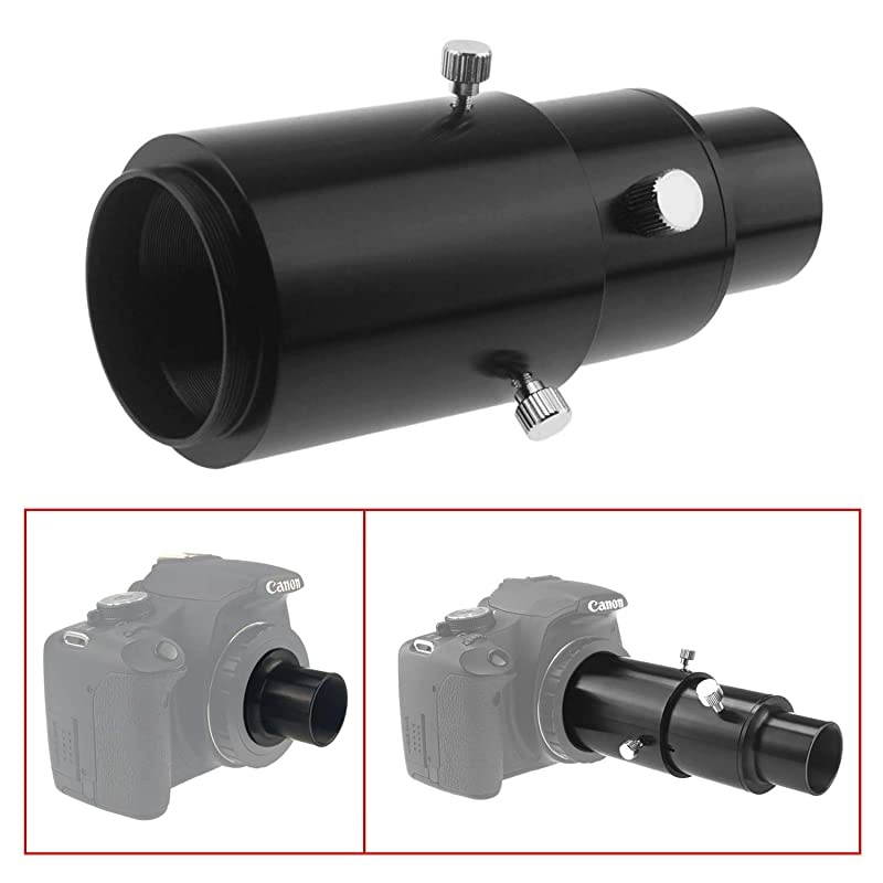 1.25" Extendable Camera Adapter - for Either Prime-Focus Or Eyepiece-Projection Astrophotography with Refractors or Reflector Telescopes - Threaded for Standard 1.25inch Astronomy Filters