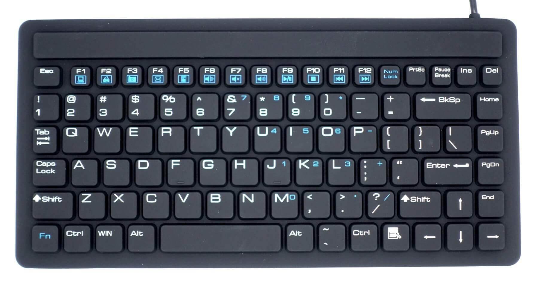 DSI Waterproof Mini Keyboard Industrial IP68 Silicone IKB88