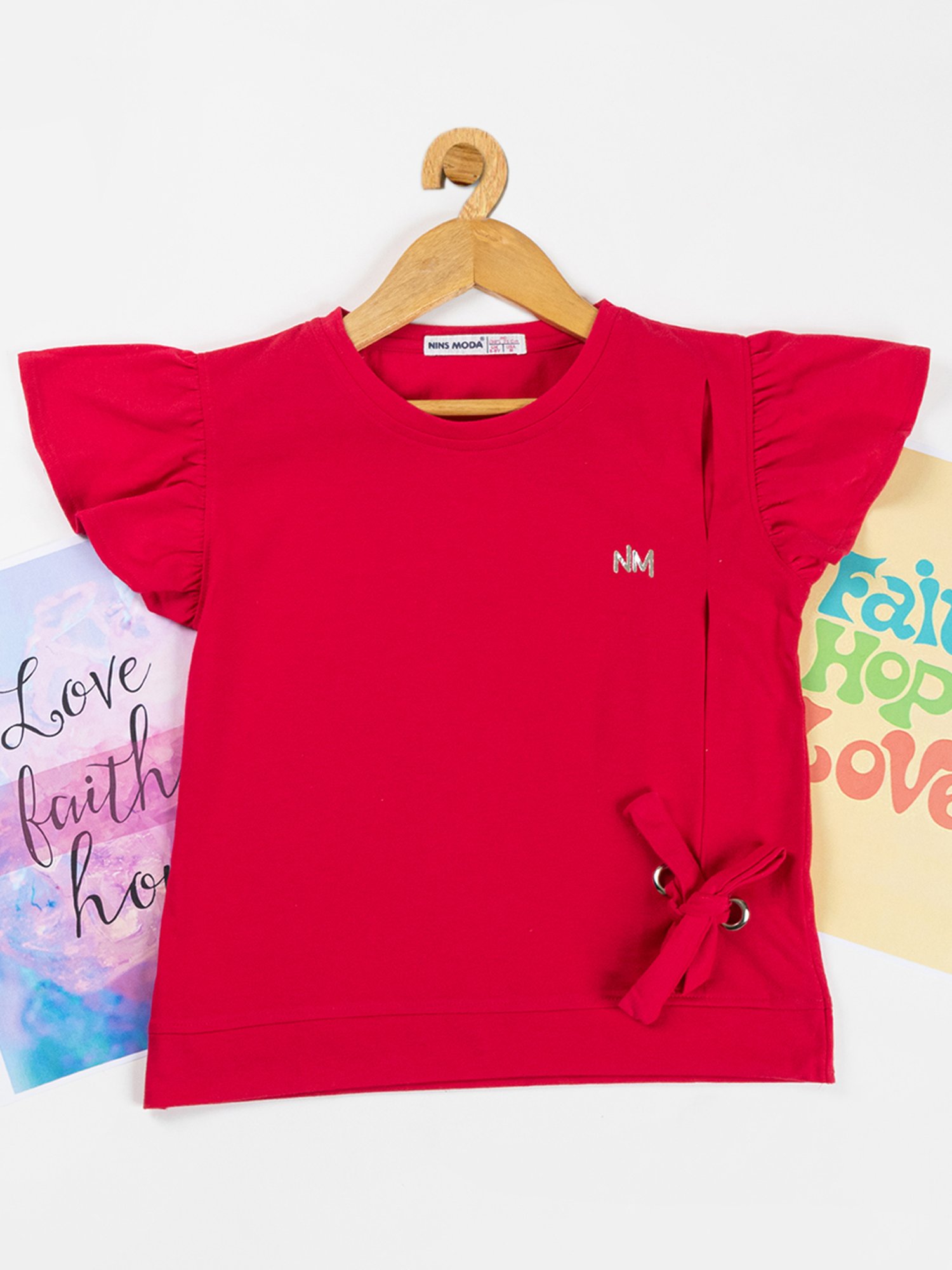 NINS MODA Kids Red Solid Top