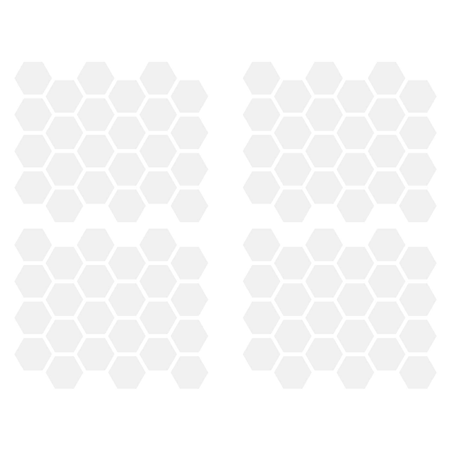 LiteMark 1 Inch Blue Hexagon Decals - Pack of 208