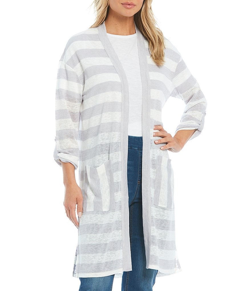 Westbound Two-Pocket 3/4 Roll Tab Sleeve Cardigan