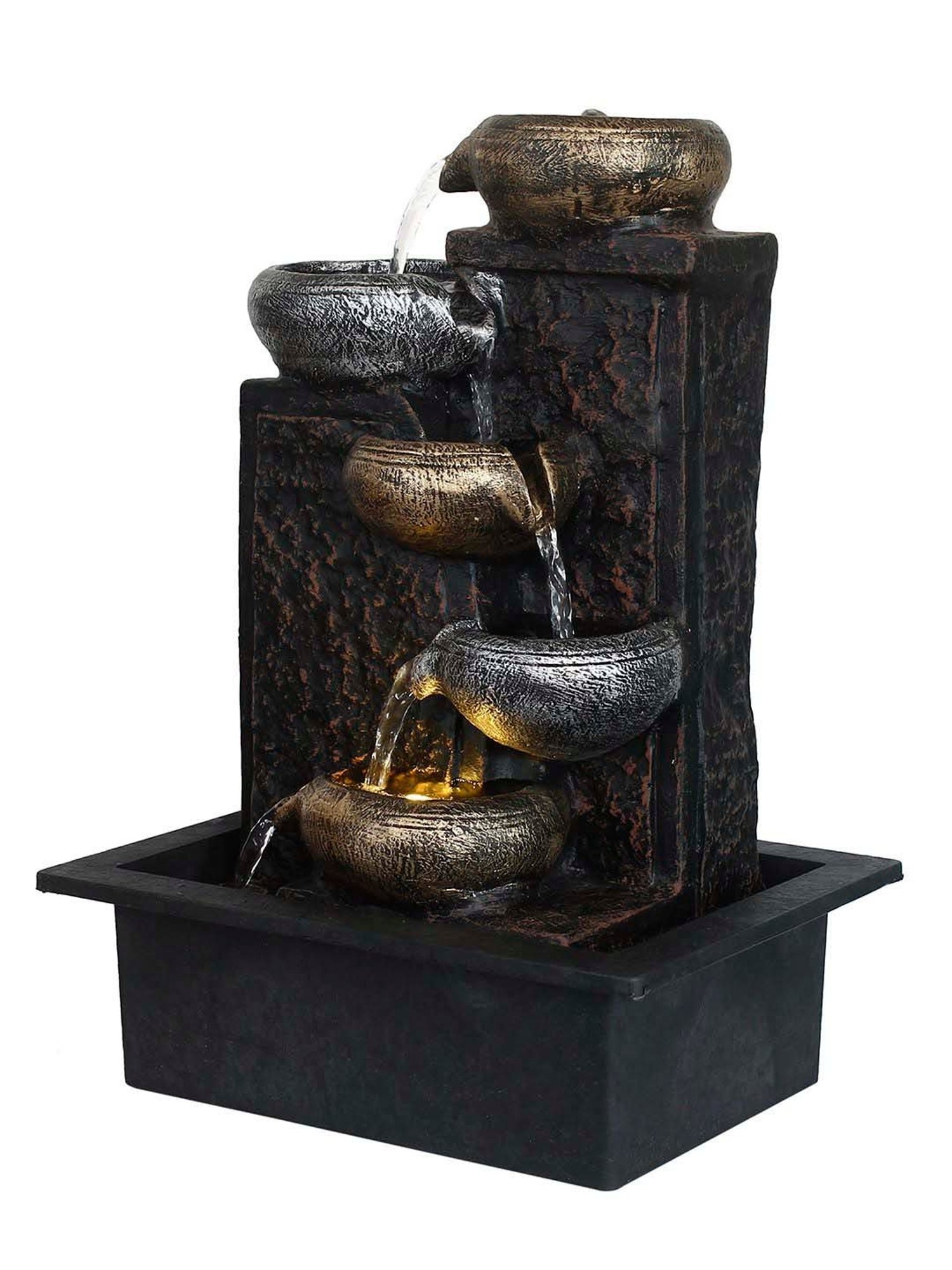 Tayhaa Brown Resin Fiery Tiger Head Showpiece